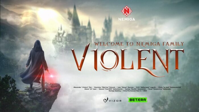 V1olent присоединился к составу Nemiga Gaming по Dota 2