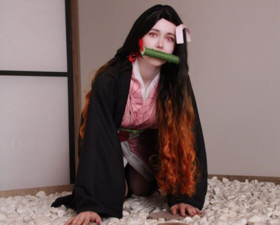 Белоруска сделала косплей на Kamado Nezuko из манго Kimetsu no Yaiba
