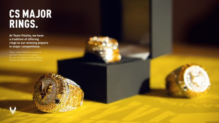 Игроки, победившие на BLAST.tv Paris Major 2023, получили перстни от Team Vitality