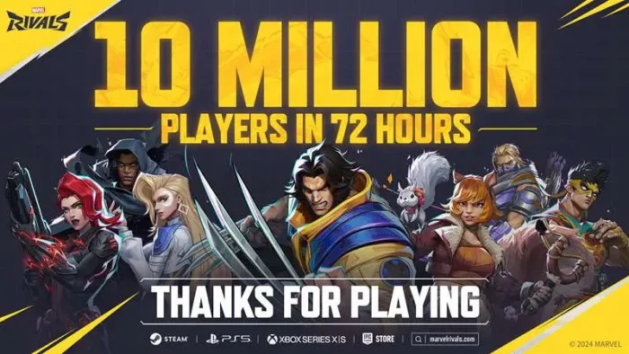 Успех Marvel Rivals: 10 миллионов игроков за 72 часа